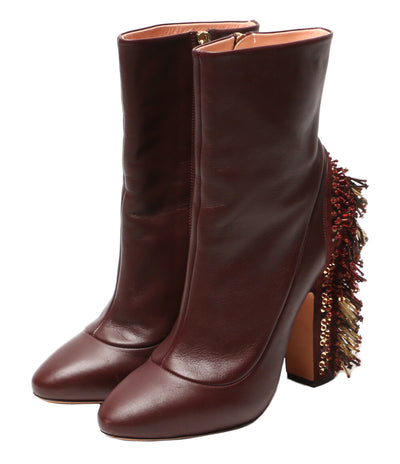 ROCHAS ヒール装飾サイドジップブーツ レディース SIZE 38.5 ロシャス