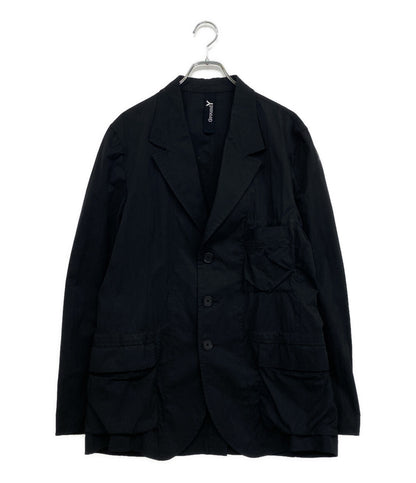 GROUND Y テーラードジャケット COTTON NYLON OXFORD LONG JACKET 24AW GO-J12-813 メンズ SIZE 3 グラウンド ワイ