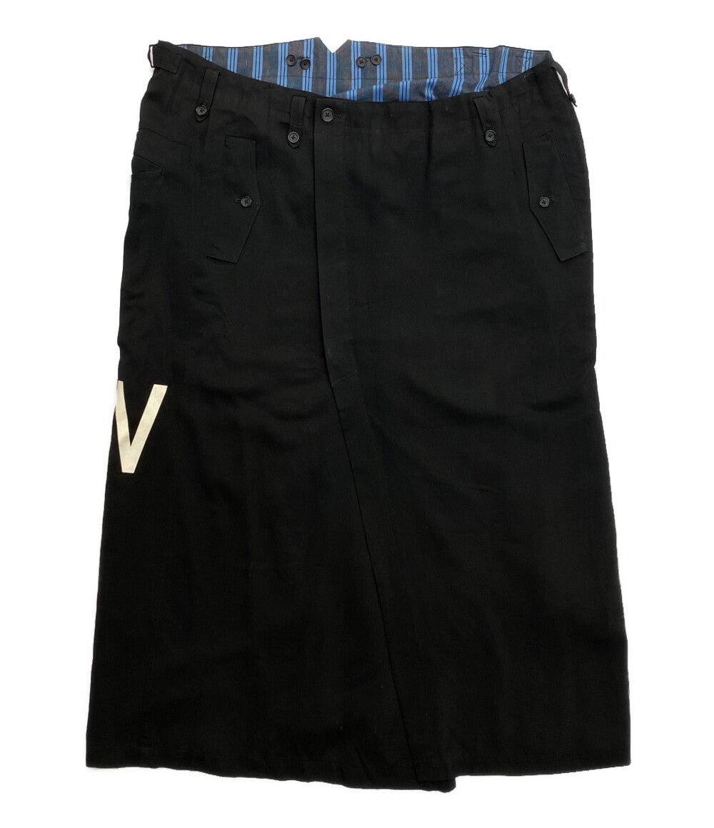 YOHJI YAMAMOTO POUR HOMME プリントスカート Cu Ry S WW PT SKIRT 24AW HO-S09-226 メンズ SIZE 3 ヨウジヤマモトプールオム