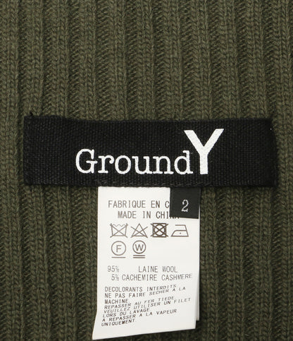 GROUND Y ストール CASHMERE WOOL ZIPPER NECK WARMERS 24aw レディース SIZE 2 グラウンド ワイ