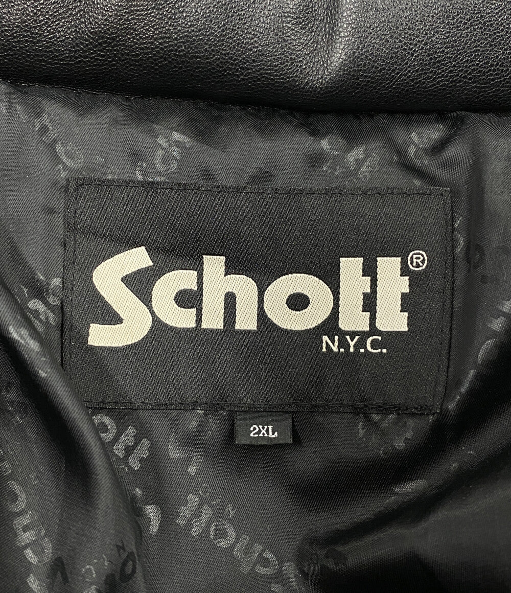 SCHOTT レザーダウンジャケット メンズ SIZE 2XL ショット