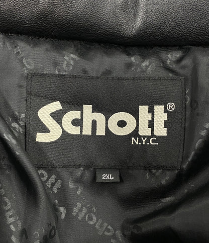 SCHOTT レザーダウンジャケット メンズ SIZE 2XL ショット
