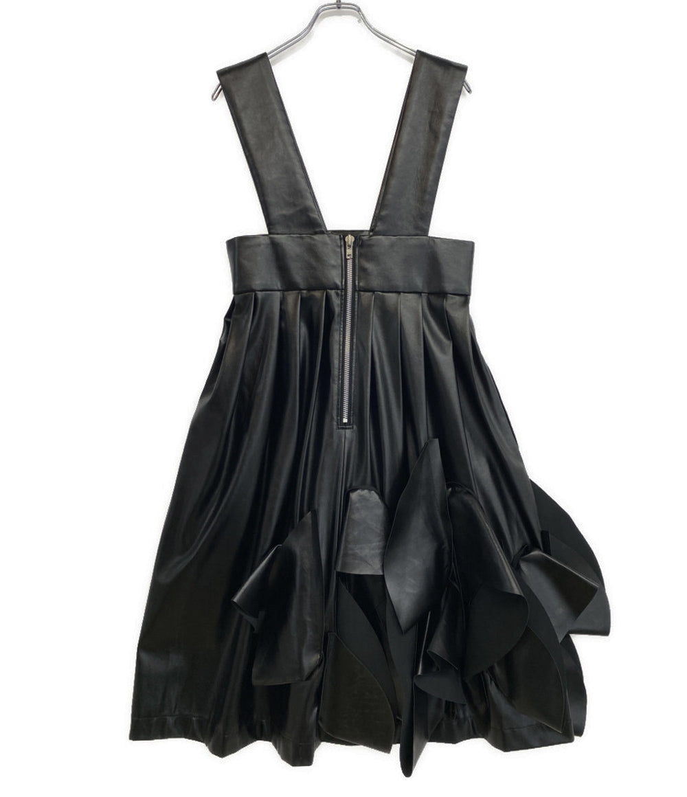 COMME des GARCONS フェイクレザー吊りスカート 24AW GN-A004 レディース SIZE XS コムデギャルソン
