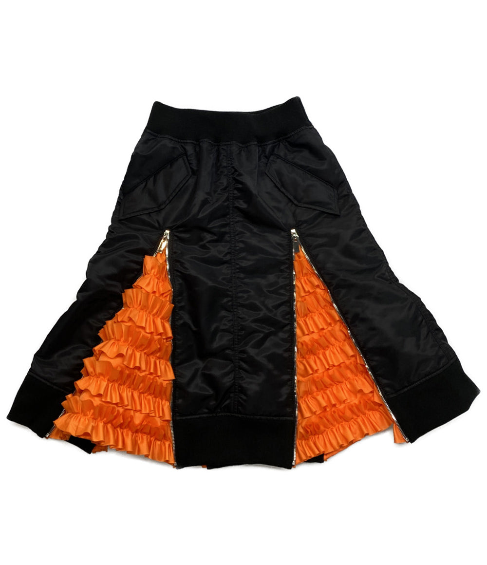 noir kei ninomiya スカート ナイロンツイル 2WAY 24AW 3P-S018 レディース SIZE S ノワールケイニノミヤ