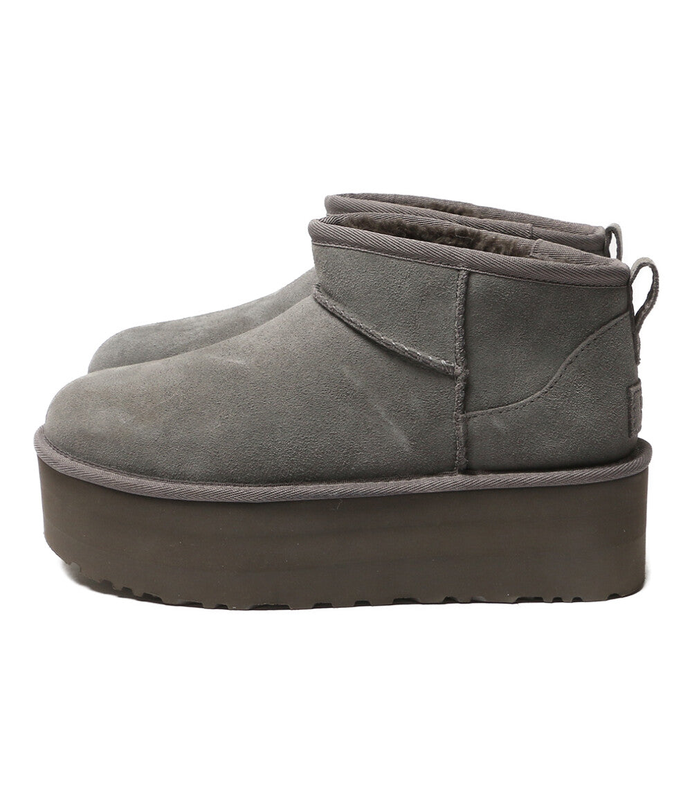美品 UGG ショート ムートンブーツ Classic Ultra Mini Platform レディース SIZE 24cm アグ