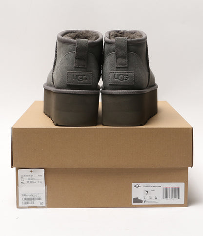 美品 UGG ショート ムートンブーツ Classic Ultra Mini Platform レディース SIZE 24cm アグ