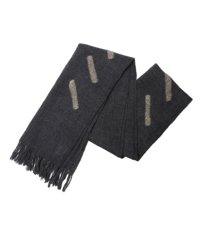 YOHJI YAMAMOTO POUR HOMME 斜めストライプ ウールマフラー 24AW H0-L01-167 メンズ ヨウジヤマモトプールオム