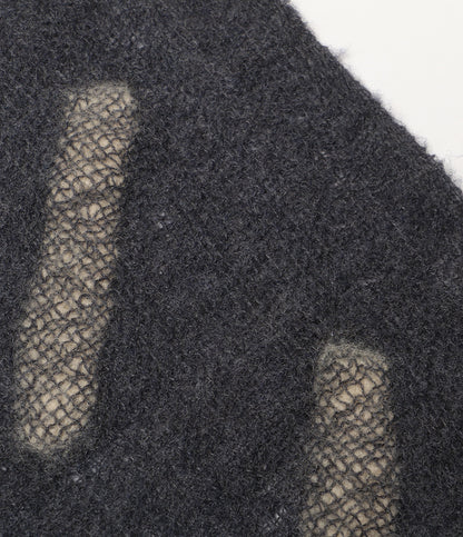 YOHJI YAMAMOTO POUR HOMME 斜めストライプ ウールマフラー 24AW H0-L01-167 メンズ ヨウジヤマモトプールオム