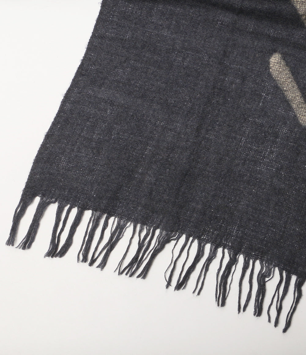 YOHJI YAMAMOTO POUR HOMME 斜めストライプ ウールマフラー 24AW H0-L01-167 メンズ ヨウジヤマモトプールオム
