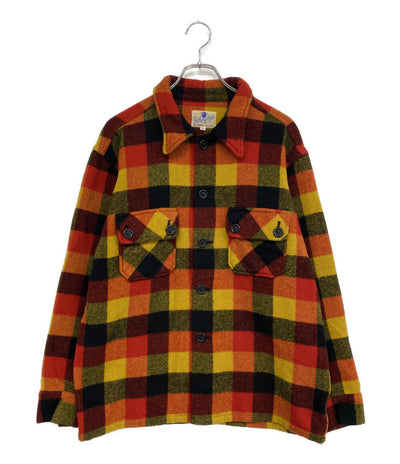 archive A BATHING APE アーカイブ アベイシングエイプ ウールチェックCPOシャツジャケット 90-00S メンズ SIZE L