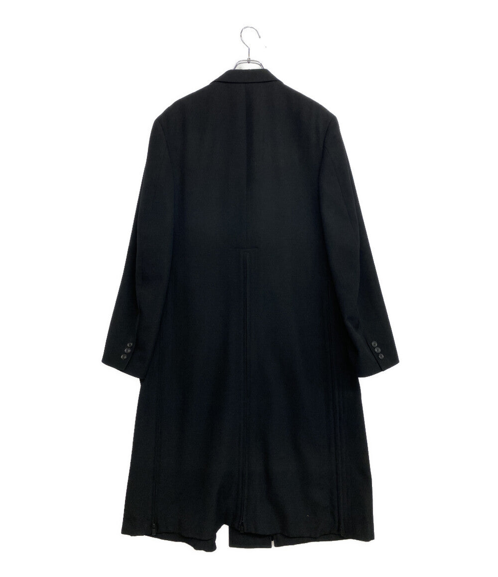美品 YOHJI YAMAMOTO POUR HOMME ロングジャケット ARMY GABARDINE ZIPPER LONG JACKET 25W HM-J15-101 メンズ SIZE 3 ヨウジヤマモトプールオム