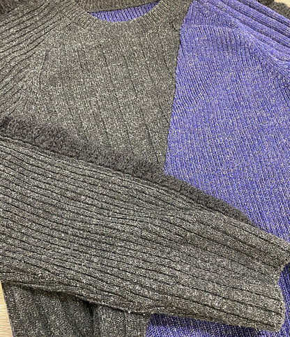 美品 Maison Margiela 1 フリンジバイカラーニット 17AW S29HA0421 レディース SIZE XS メゾンマルジェラ