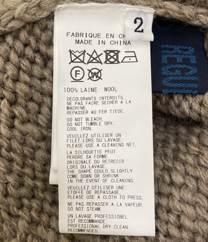 美品 YOHJI YAMAMOTO FEMME REGULATION レギュレーション フリンジウールカーディガン 23AW レディース SIZE 2 ヨウジヤマモトファム