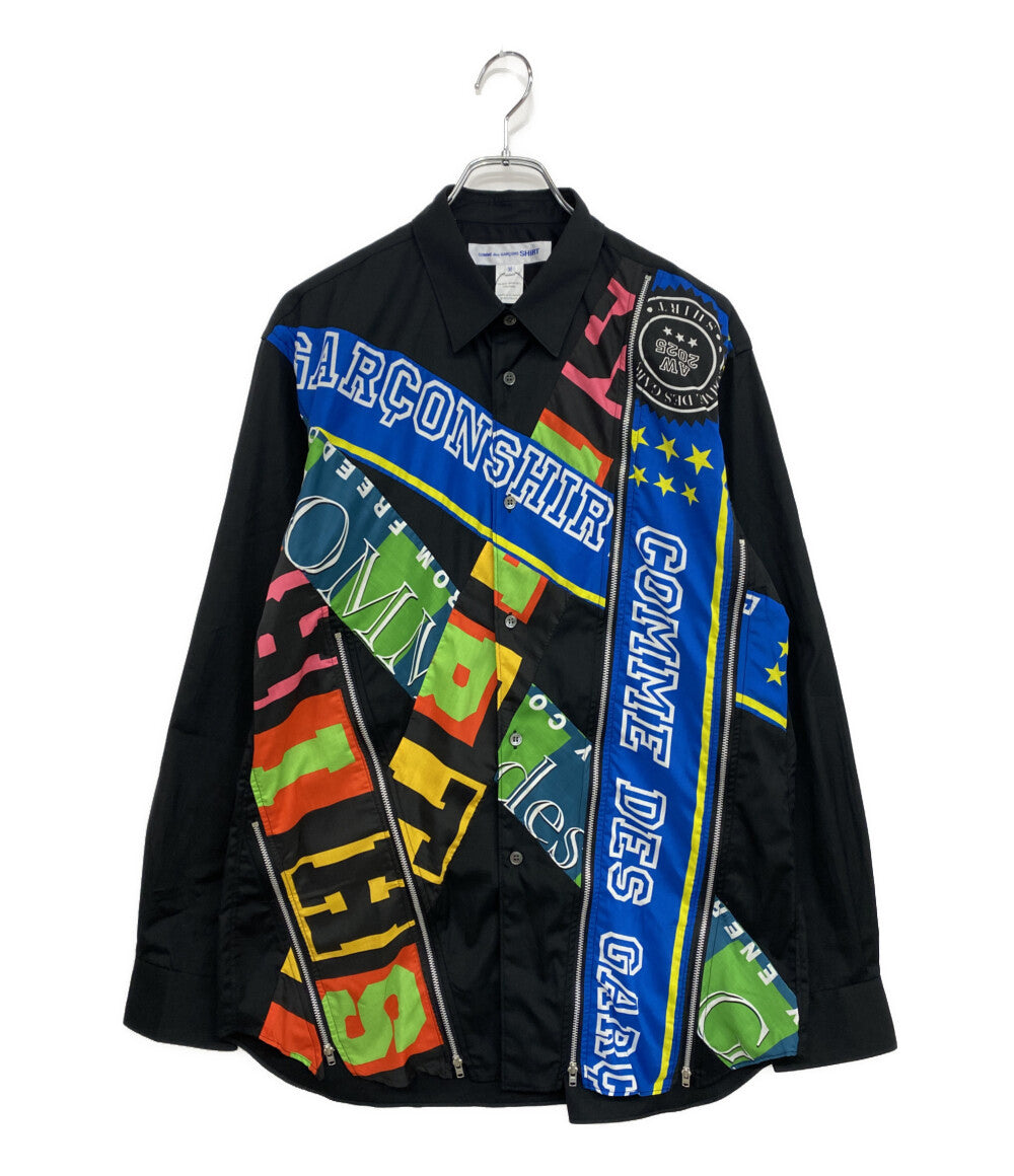 COMME des GARCONS SHIRT 長袖シャツ ジップドッキング長袖シャツ 25AW FP-B011 メンズ SIZE M コムデギャルソンシャツ