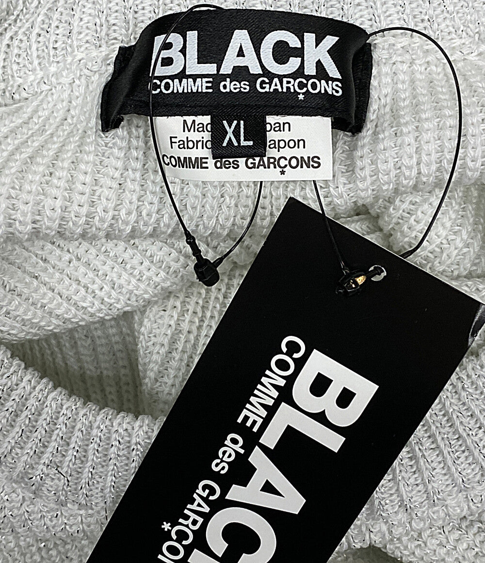 BLACK COMME des GARCONS ラメデザインアクリルニット 24ss メンズ SIZE XL ブラックコムデギャルソン