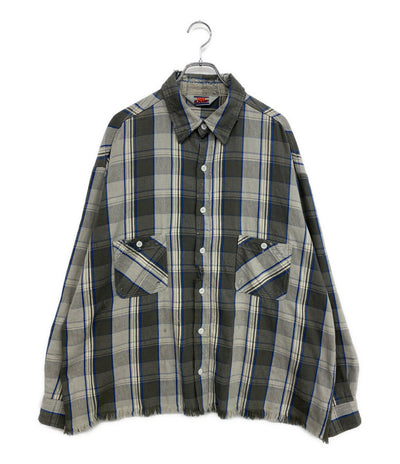 SAINT MICHAEL 長袖シャツ SHERMER Frannel Shirt SM-A22-0000-61 メンズ SIZE L セントマイケル