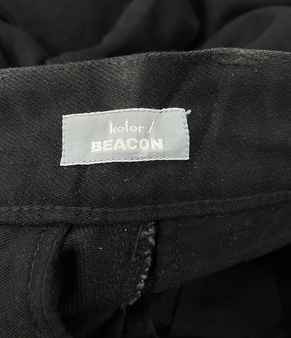 kolor BEACON カラービーコン ブラックデニム テーパードワイドパンツ 25AW メンズ SIZE 1