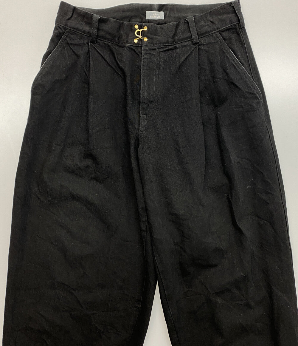 kolor BEACON カラービーコン ブラックデニム テーパードワイドパンツ 25AW メンズ SIZE 1