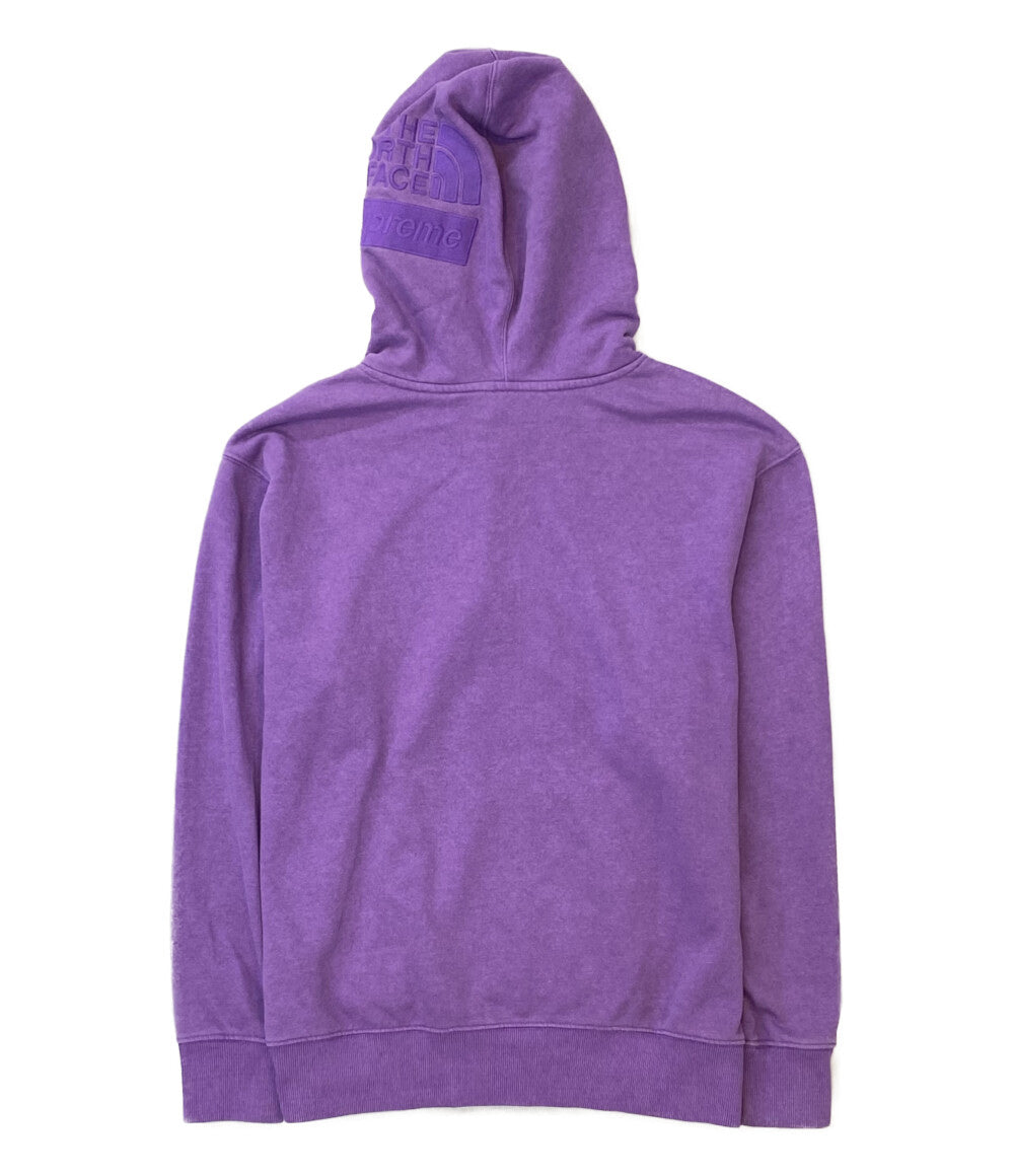 Supreme × THE NORTH FACE ザ ノース フェイス スウェットパーカー パープル Pigment Printed Sweatshirt 22AW NT52200I メンズ SIZE ASIA L シュプリーム