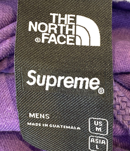 Supreme × THE NORTH FACE ザ ノース フェイス スウェットパーカー パープル Pigment Printed Sweatshirt 22AW NT52200I メンズ SIZE ASIA L シュプリーム