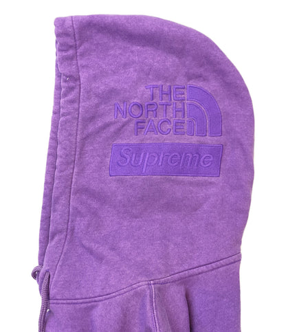 Supreme × THE NORTH FACE ザ ノース フェイス スウェットパーカー パープル Pigment Printed Sweatshirt 22AW NT52200I メンズ SIZE ASIA L シュプリーム