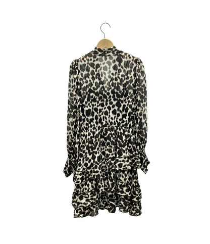 マークジェイコブス シルクレオパード柄長袖シアーワンピース レディース SIZE 00 MARC JACOBS