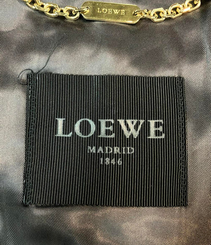 LOEWE ノーカラージャケット レザー スエード レディース SIZE 40 (M) ロエベ