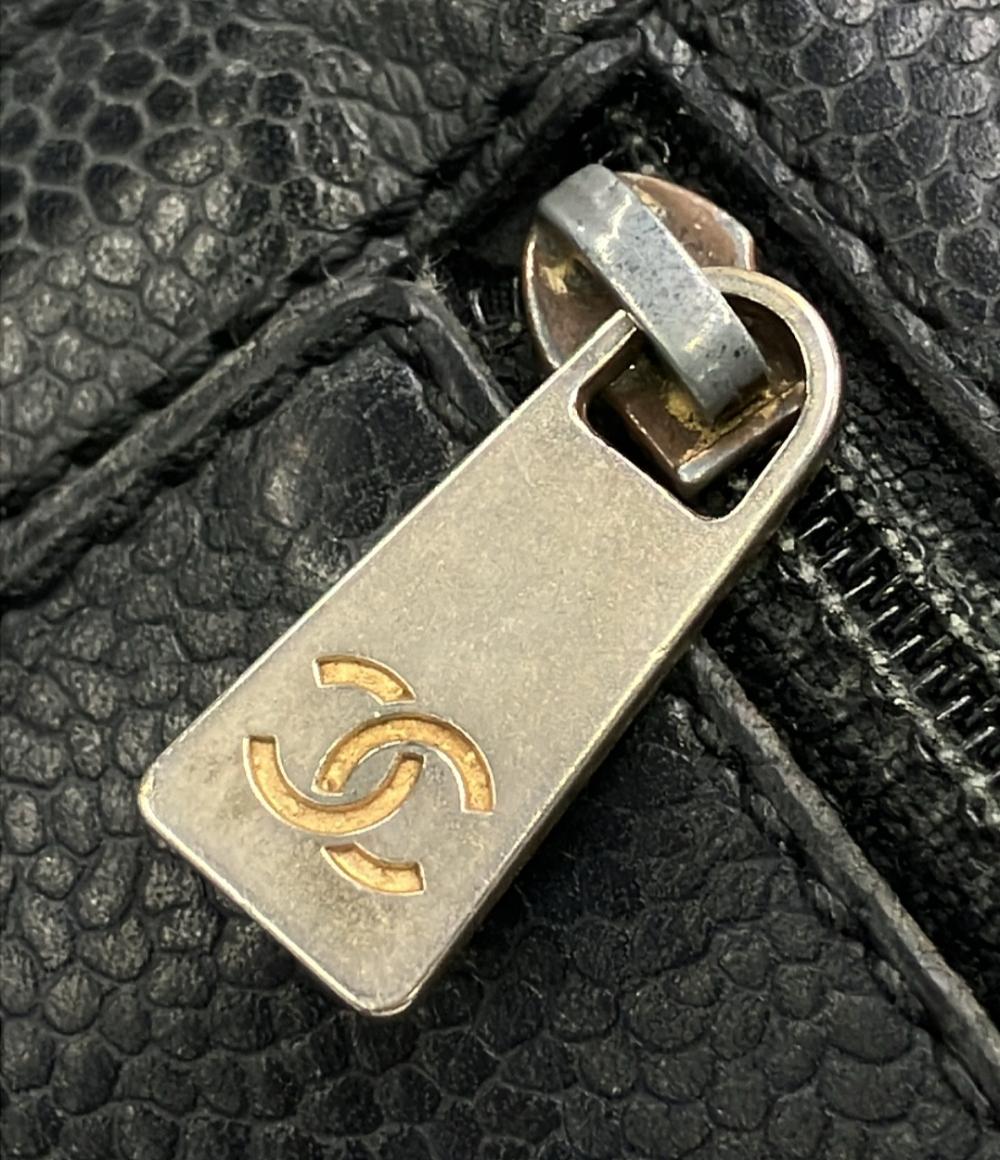 CHANEL 三つ折り財布 ゴールド金具  6番台 ココマーク キャビアスキン A13225 レディース シャネル