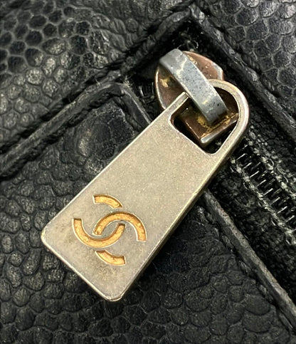 CHANEL 三つ折り財布 ゴールド金具  6番台 ココマーク キャビアスキン A13225 レディース シャネル