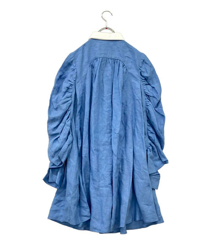 MYLAN 長袖ワンピース ボリュームスリーブ シャツ タグ付き リネン100% MY24SS-BL028 レディース SIZE F (M) マイラン