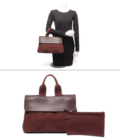 HERMES ハンドバッグ シルバー金具 トワルシェブロン ヴァルパライソ PM レディース エルメス