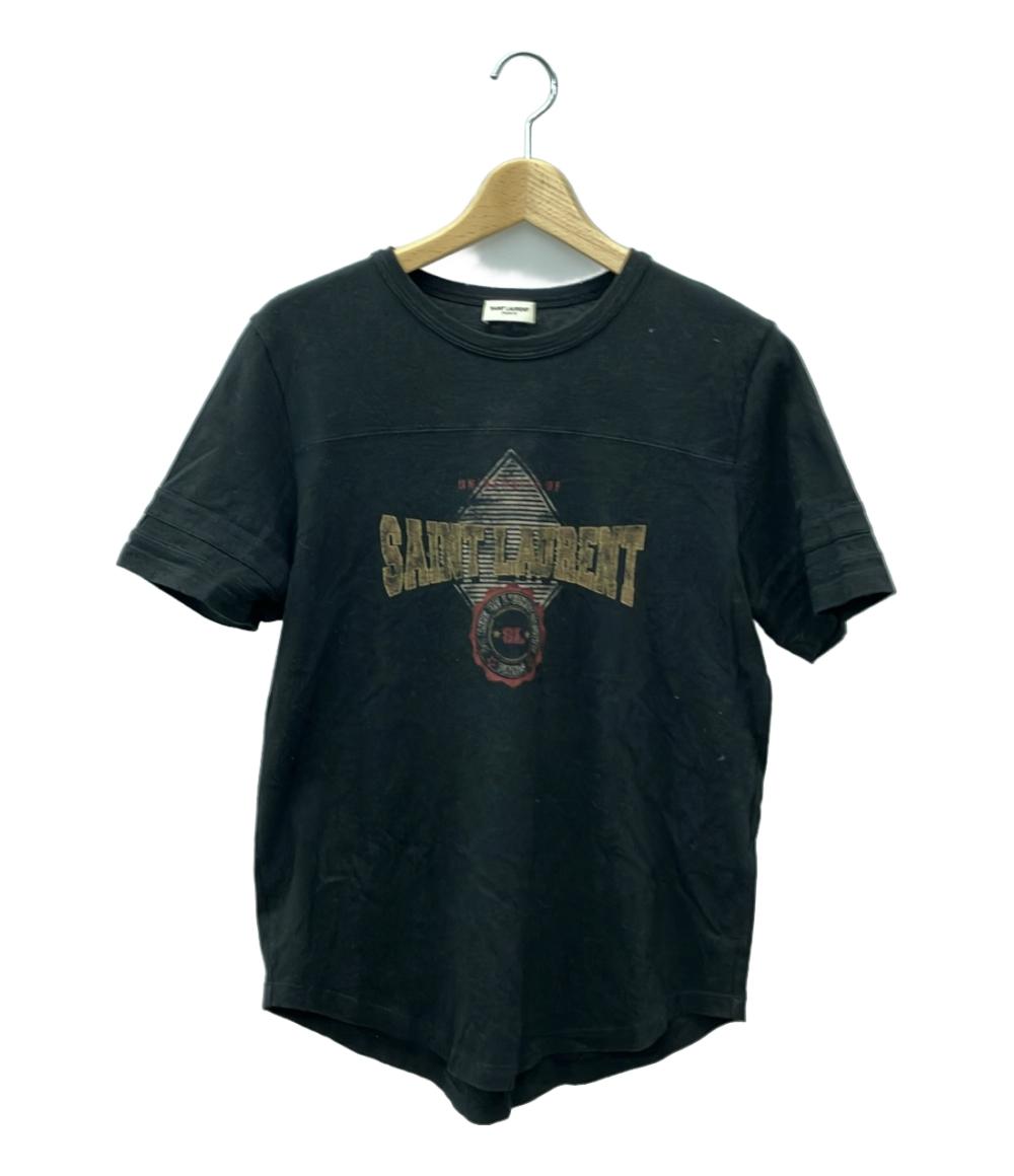 サンローラン 半袖Tシャツ ダメージ加工 TY74 673411 Y36LW 1050 メンズ SIZE XS SAINT LAURENT