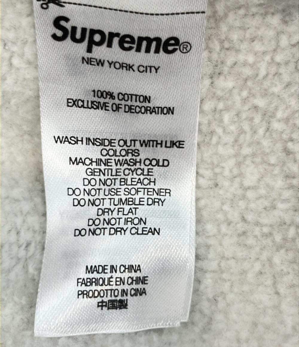 Supreme パーカー スウェット フードロゴ グレー×レッド 21AW  ストリート Contrast Hooded Sweatshirt 2021FW0902008 メンズ SIZE S シュプリーム