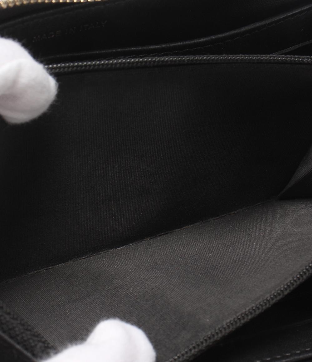 シャネル ラウンドファスナー長財布 ゴールド金具 カメリア レディース CHANEL