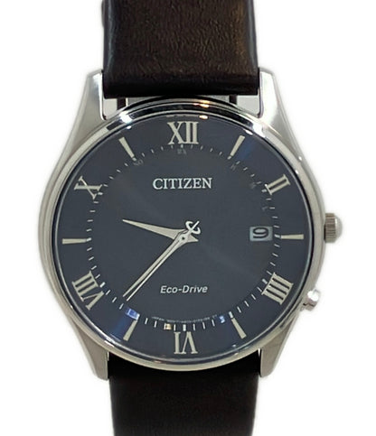 美品 CITIZEN 腕時計 エコドライブ ソーラー ネイビー H415-S112907 メンズ シチズン