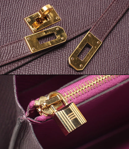 HERMES 長財布 D刻印 ゴールド金具 ケリーウォレット レディース エルメス