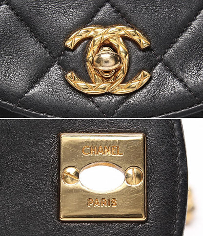 CHANEL チェーンショルダーバッグ ミニマトラッセ ゴールド金具 ラムスキン 2番台 レディース シャネル