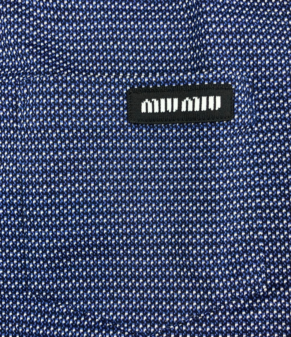 美品 Miu Miu ジャガードジャージ長袖Tシャツ MJLA47 レディース SIZE 36 (XS) ミュウ ミュウ