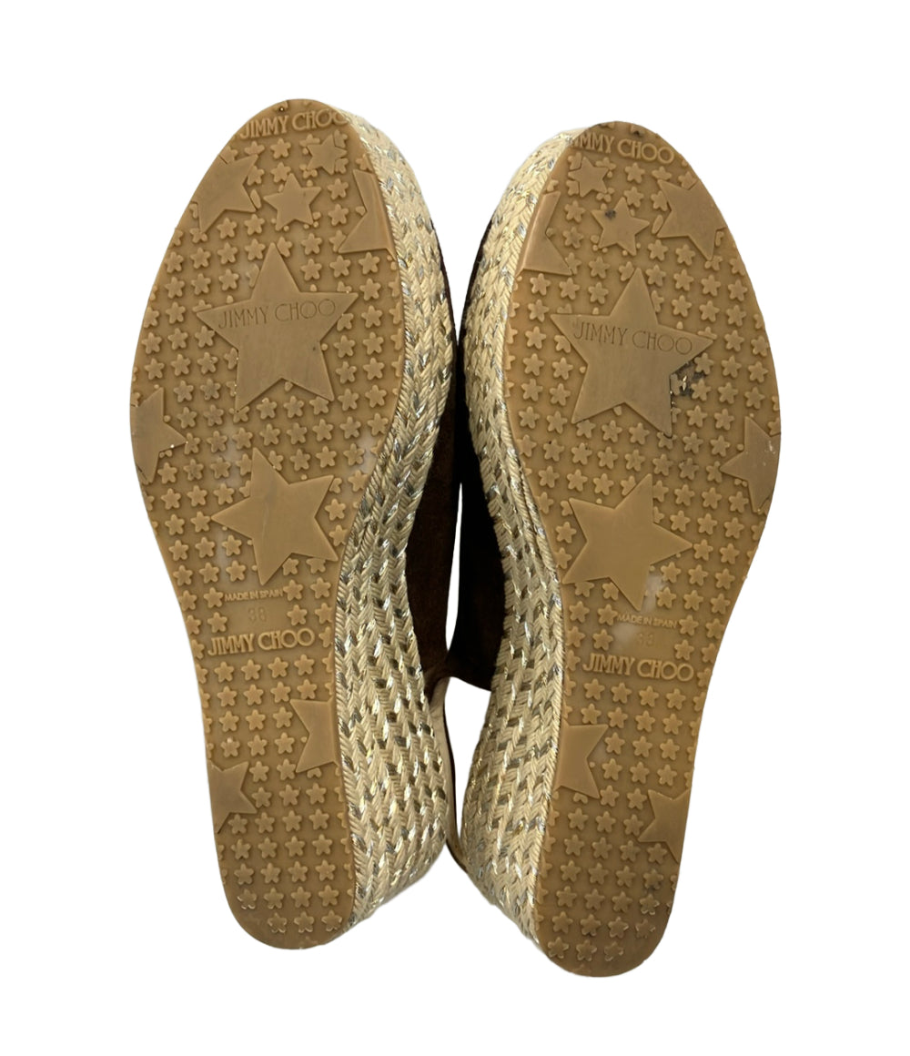 Jimmy Choo ウェッジソールサンダル エスパドリーユスエード レディース SIZE 38 ジミーチュウ
