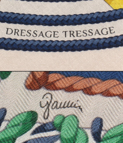 HERMES スカーフ カレ140 カレジェアン DRESSAGE TRESSAGE レディース エルメス