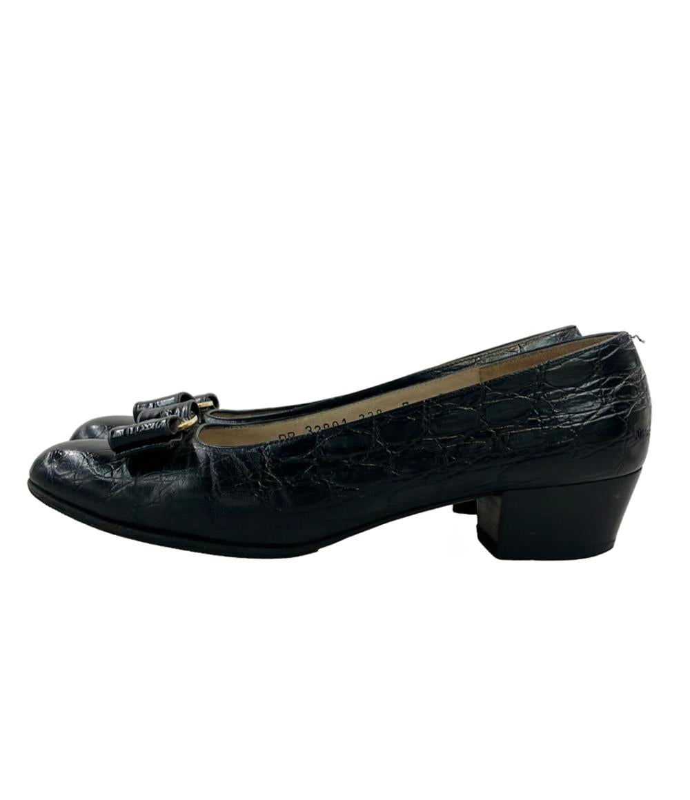 Salvatore Ferragamo ヴァラリボンパンプス DR 32901 338 レディース SIZE 7 サルヴァトーレフェラガモ