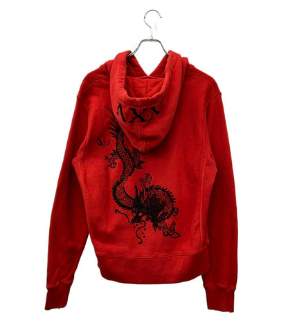GUCCI 長袖パーカー 背面ドラゴン刺繍 フードローマ数字 ダメージ加工 Dragon Embroidery Hoodie 463591 X5T93 メンズ SIZE S グッチ