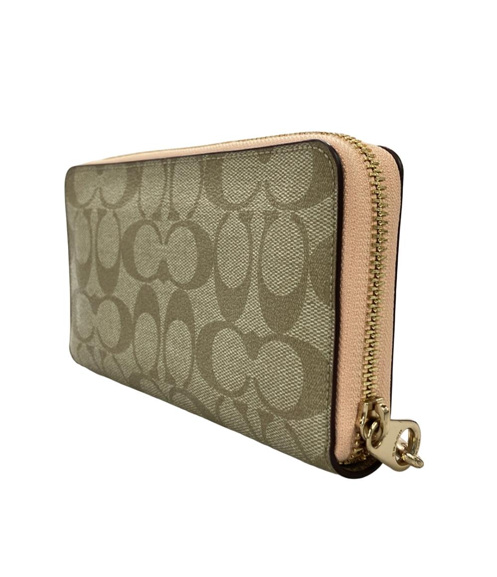 COACH ラウンドファスナー長財布 シグネチャー C4452 レディース コーチ