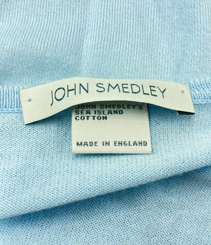 美品 ジョンスメドレー 五分袖ラウンドネックニットセーター 薄手 レディース SIZE L JOHN SMEDLEY