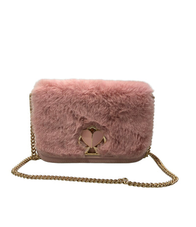 Kate Spade ショルダーバッグ 斜め掛け ファー チェーン レディース ケイトスペード