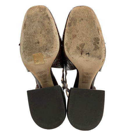 フェンディ サンダル パンプス クロコダイル柄 レディース SIZE 37 (L) FENDI