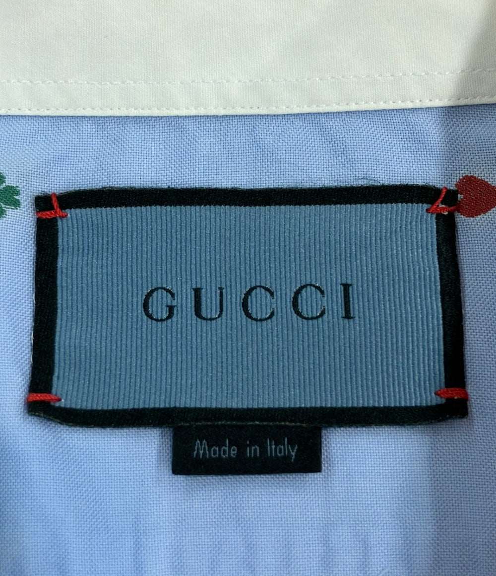 GUCCI 刺繍総柄シャツ メンズ グッチ