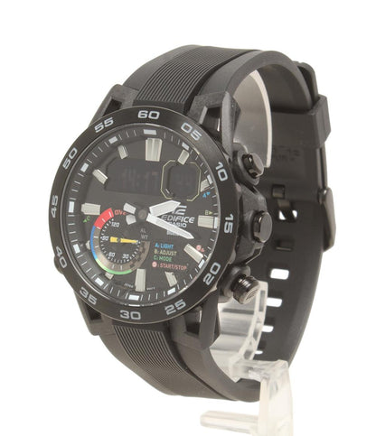 美品 CASIO 腕時計 エディフィス EDIFICE クオーツ ブラック ECB-40 メンズ カシオ