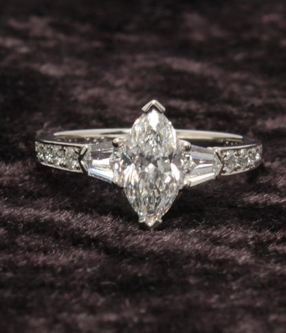 美品 リング 指輪 Pt900 ダイヤ 1.01ct 0.53ct レディース SIZE 11号