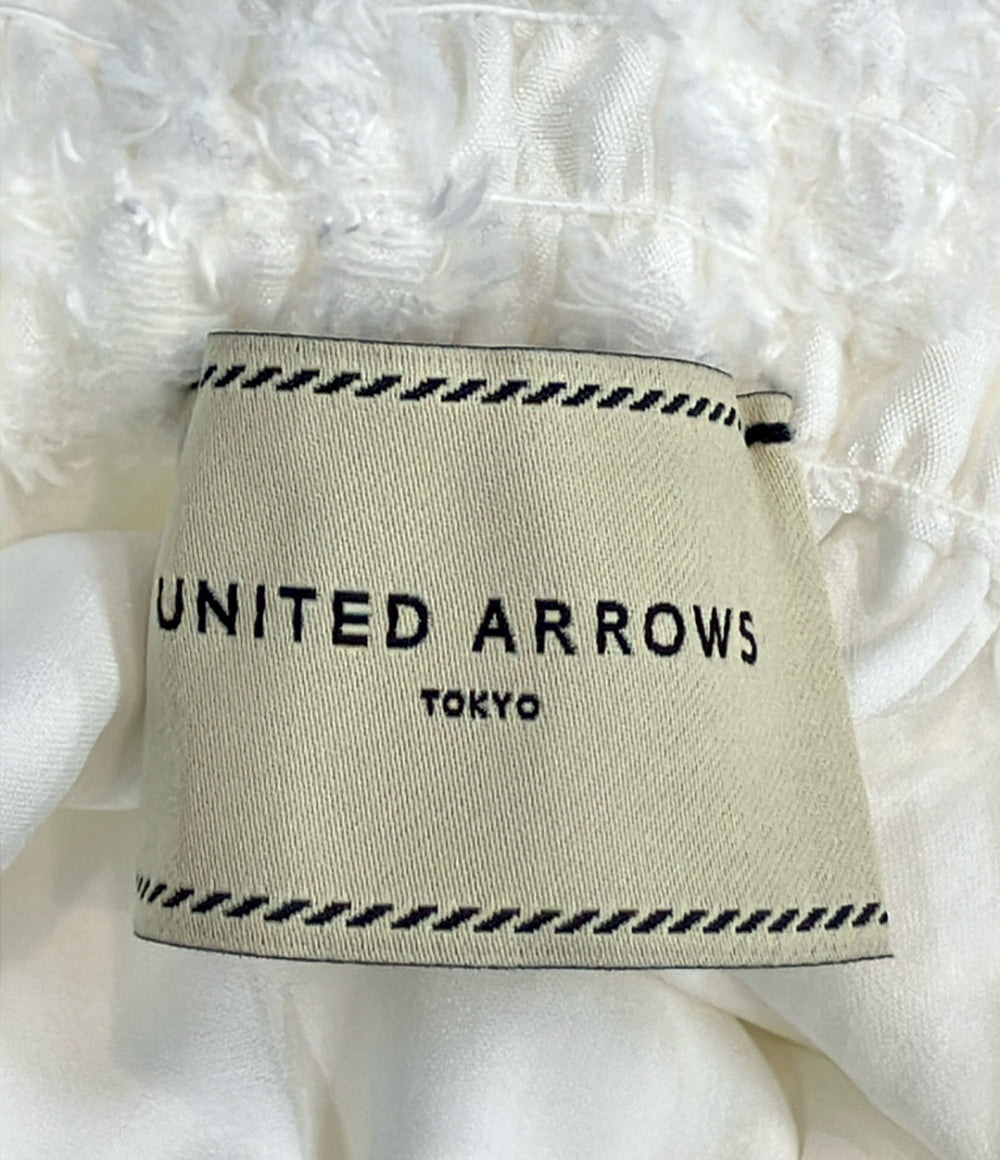 UNITED ARROWS ペイズリー ジャカード シャーリング ワイドパンツ レディース SIZE 38 ユナイテッドアローズ
